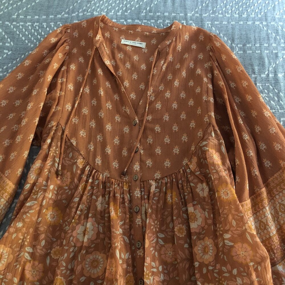 Spell & The Gypsy Utopia Top, Cinnamon Orange, Size S, Excellent Used Condition - Picture 2 of 8